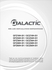 Galactic GCZ48H-S1 Use And Installation Instructions