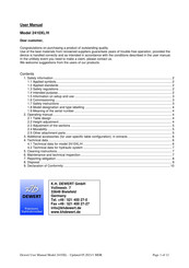 Dewert 2410XL/H User Manual