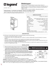 LEGRAND Wattstopper PW-311 Installation Instructions Manual