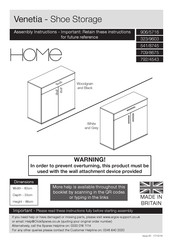 Argos Home Venetia 323/9603 Assembly Instructions Manual