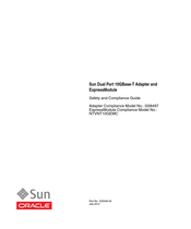 Sun Oracle G58497 Safety And Compliance Manual