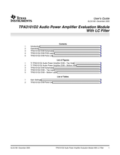 Texas Instruments TPA3101D2 User Manual