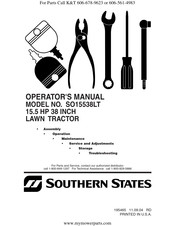 Southern States Southern States SO15538LT Operator's Manual