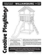 Creative Playthings WILLIAMSBURG SH 3100-000 Assembly Manual