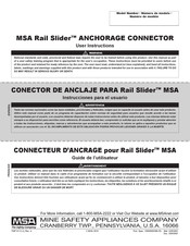 MSA Rail Slider SFPRS6000 User Instructions