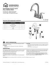Homewerks Worldwide H13L-421-ORB Quick Start Manual