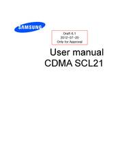 Samsung CDMA SCL21 User Manual