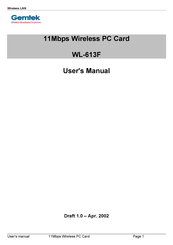 Gemtek WL-613F User Manual