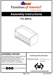 Furniture of America FCL-600-4L Assembly Instructions Manual