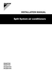 Daikin R200F7W1 Installation Manual