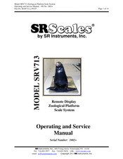 SR Instruments SR Scales SRV713 Operating And Service Manual