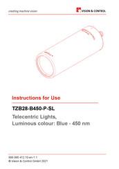 Vision & Control TZB28-B450-P-SL Instructions For Use Manual