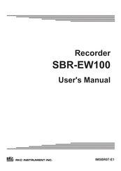 RKC INSTRUMENT SBR-EW100 User Manual