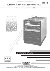 Lincoln Electric IDEALARK RSR 375-I Operator's Manual