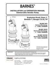 Crane BARNES BLADE XGV Installation And Operation Manual