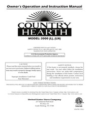 Country Hearth 3000 L Owner's Operation And Instruction Manual