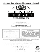 Country Hearth 3000 LN Owner's Operation And Instruction Manual