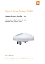 Thies CLIMA Compact WSC11 Short Instructions For Use