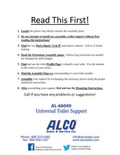 ALCO AL-66049 Assembly Instructions Manual