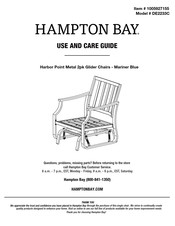 HAMPTON BAY DE2233C Use And Care Manual