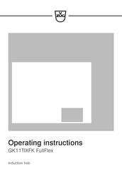 V-ZUG FullFlex GK11TIXFK Operating Instructions Manual