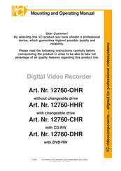 VC 12760-DHR Mounting And Operating Manual
