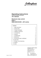Ortlinghaus ESK II Operating Instructions Manual