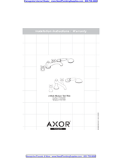 Hans Grohe AXOR Carlton 17454XX1 Installation Instructions / Warranty