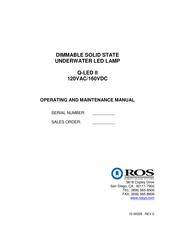 Ros Q-LED II Operating And Maintenance Manual