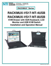 Network Technologies Incorporated RACKMUX-VS17-NT-8USB Installation And Operation Manual