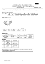 Murata GRM0335C1HR90BD01D Reference Sheet