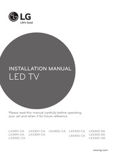 LG LX300C-CA Installation Manual