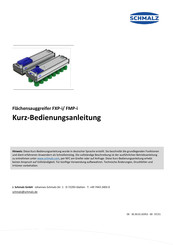 Schmalz 10.01.38.06676 Short Instruction Manual