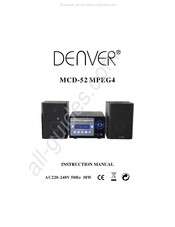 Denver MCD-52 MPEG 4 Instruction Manual