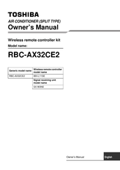 Toshiba RBC-AX32CE2 Owner's Manual