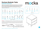 Mocka Denham Bedside Table Assembly Instructions Manual