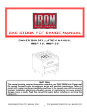 IRON IRSP-1B Owners & Installation Manual