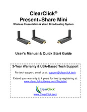 ClearClick Present+Share Mini Users Manual & Quick Start Manual