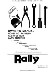 Rally RA13538B Owner's Manual