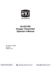 RKI Instruments 65-2321RK Operator's Manual