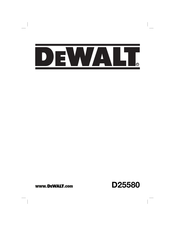 DeWalt D25580K Manual