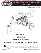 Speeco SPLITMASTER 401625UB Owner's Manual