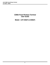 LG LST-2300 User Manual