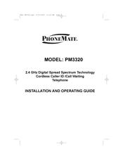 PhoneMate PM3320 Installation And Operating Manual