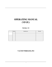 VACOM WIRELESS VP-5U Operating Manual