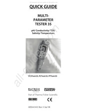Thermo Scientific EUTECH INSTRUMENTS PCSTestr35 Quick Manual