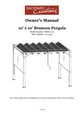 Backyard Creations PERG-1111 Owner's Manual