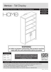 Argos Home Venice 379/4090 Assembly Instructions Manual