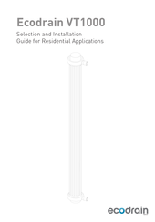 Ecodrain VT1000 Selection And Installation Manual