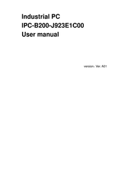 Delta Electronics IPC-B200-J923E1C00 User Manual